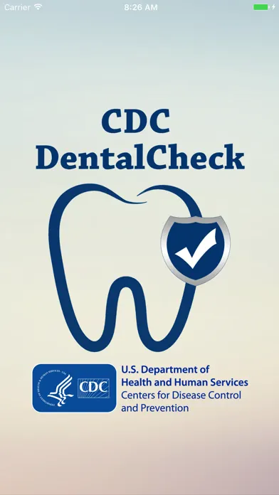 Ảnh chụp màn hình của CDC DentalCheck