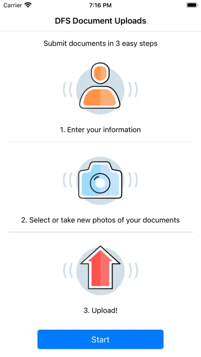 Tangkapan layar DFS Document Uploads