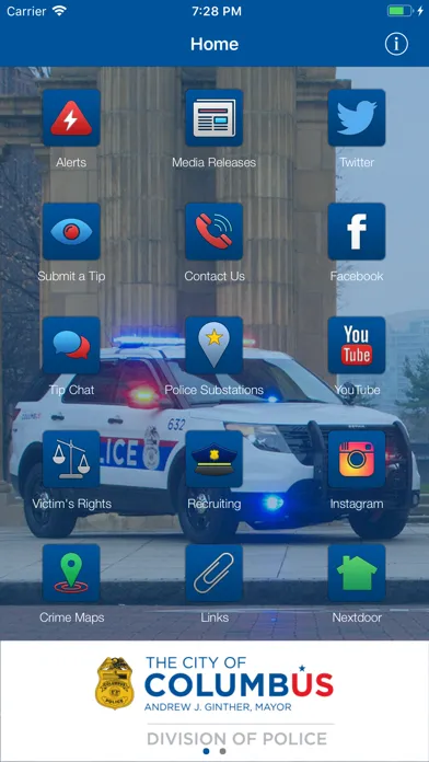 Ảnh chụp màn hình của Columbus Police Mobile