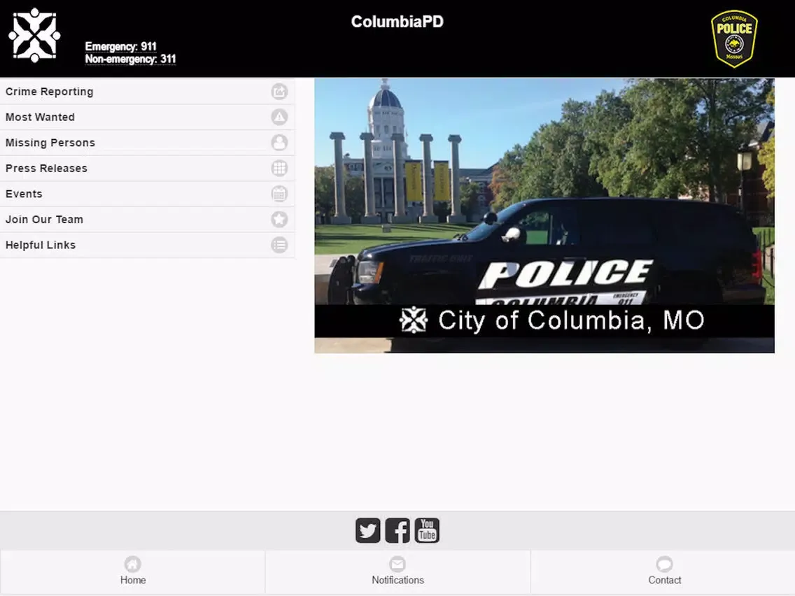 Capturas de pantalla de ColumbiaPD iPad 
