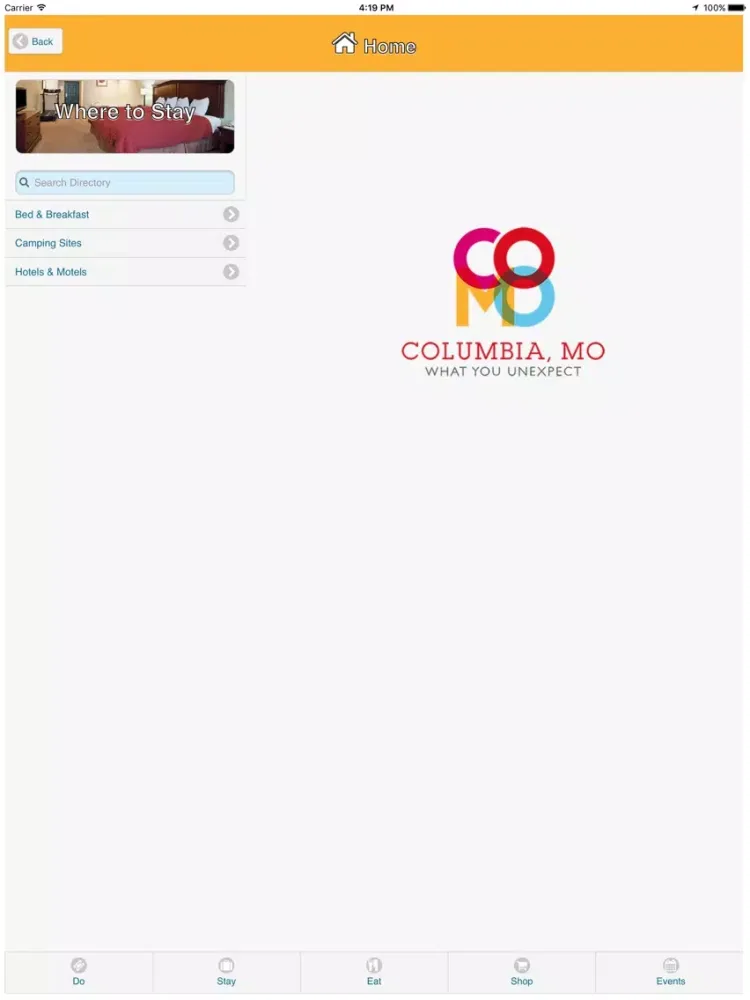 تصاویر VisitColumbiaMO iPad 
