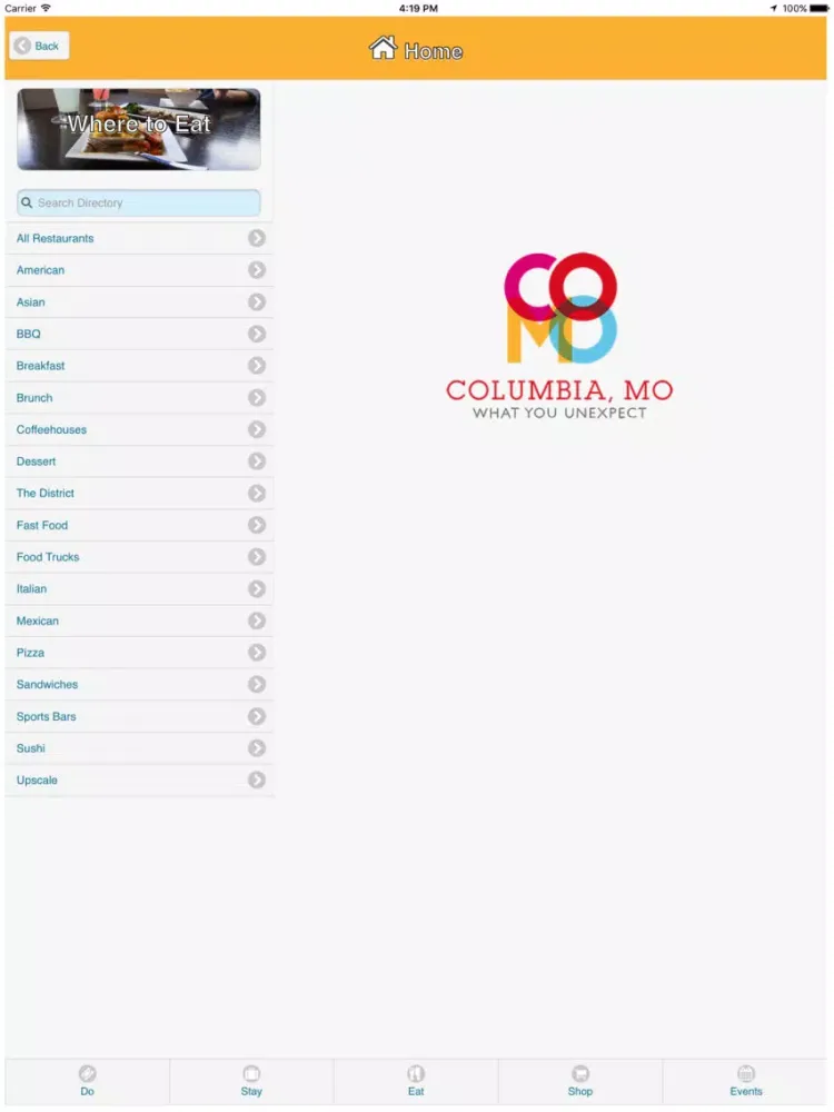 تصاویر VisitColumbiaMO iPad 