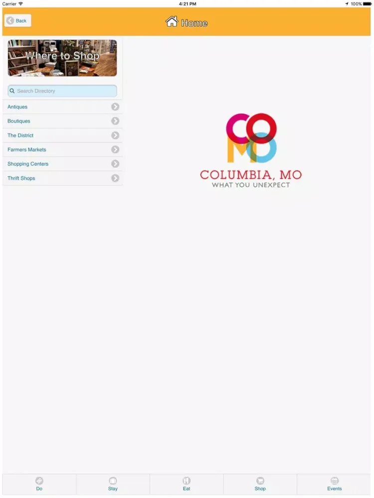 تصاویر VisitColumbiaMO iPad 