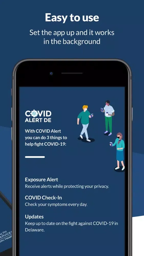 COVID Alert DE 스크린샷