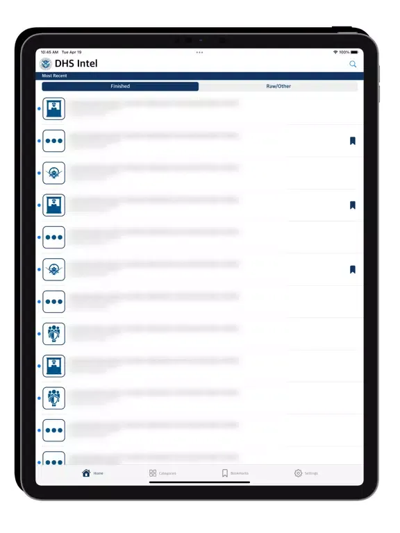DHS Intel iPad  स्क्रीनशॉट