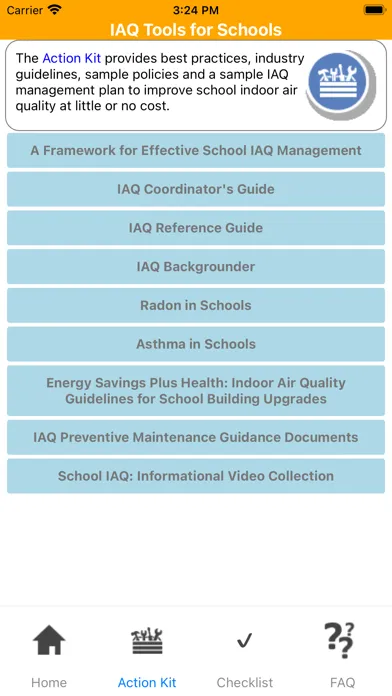 Tangkapan skrin EPA Indoor Air Quality Schools