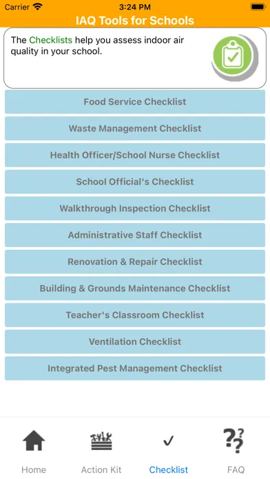 Tangkapan skrin EPA Indoor Air Quality Schools