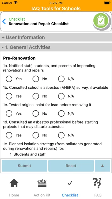 Tangkapan skrin EPA Indoor Air Quality Schools