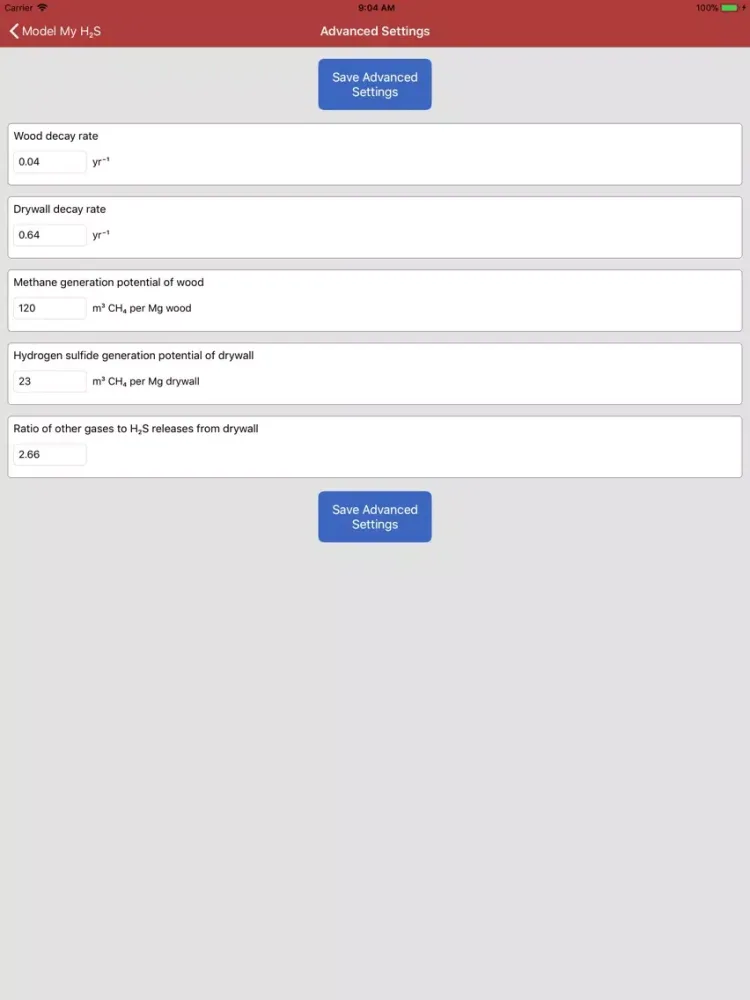 EPA H2S Calculator iPad 应用截图
