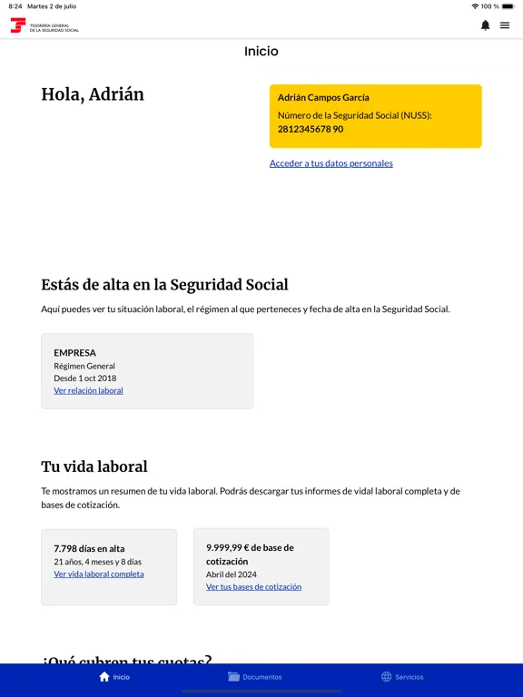 تصاویر Importass Seguridad Social iPad 