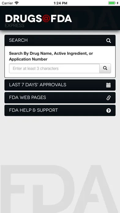 Drugs@FDA Express Ekran Görüntüleri