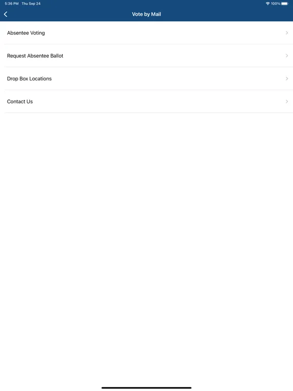 Ảnh chụp màn hình của Fulton County Votes iPad 