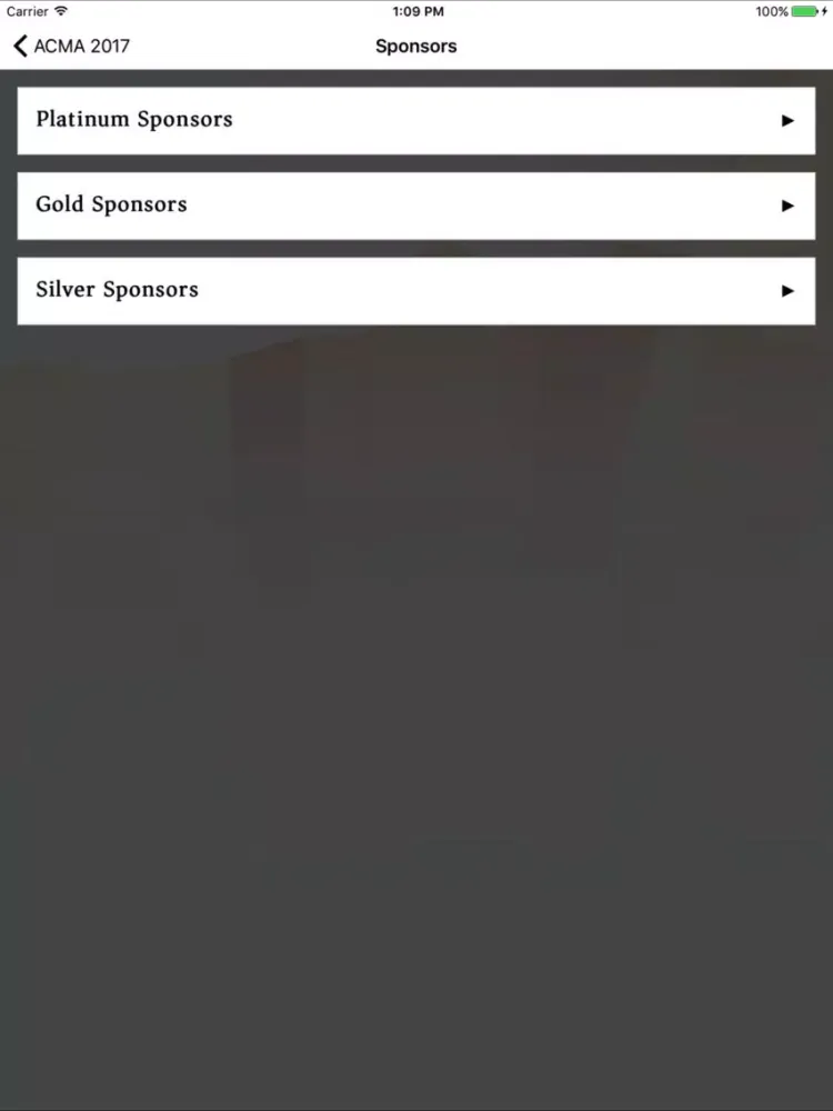 ACMA iPad  Screenshots