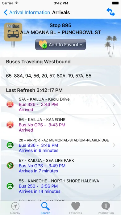 Скриншоты DaBus2 - The Oahu Bus App