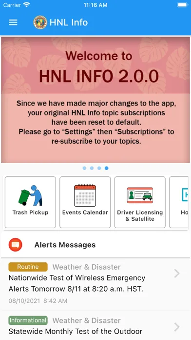HNL Info Screenshots