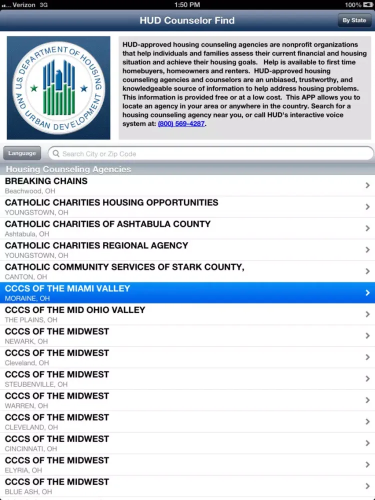 Скриншоты HUD Counselor Locator iPad 