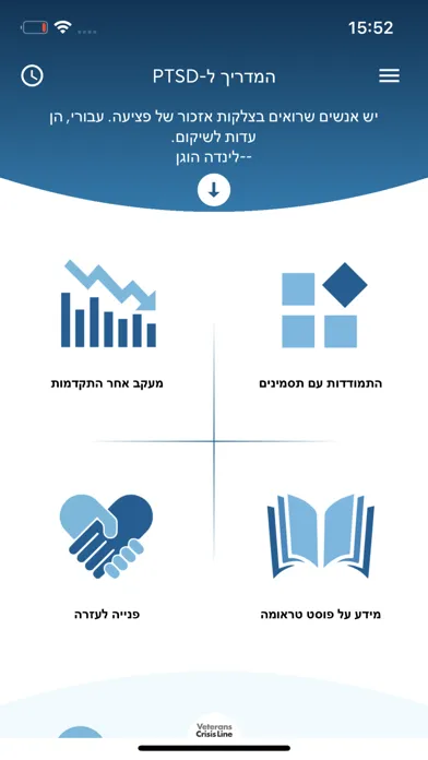 Tangkapan layar המדריך ל-PTSD