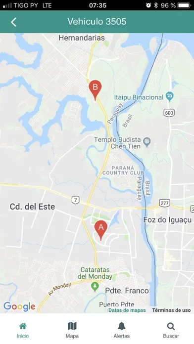 Capturas de tela do Transportes ITAIPU