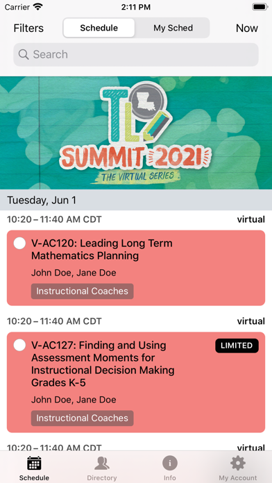Zrzuty ekranu Teacher Leader Summit Virtual