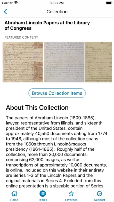 LOC Collections Ekran Görüntüleri