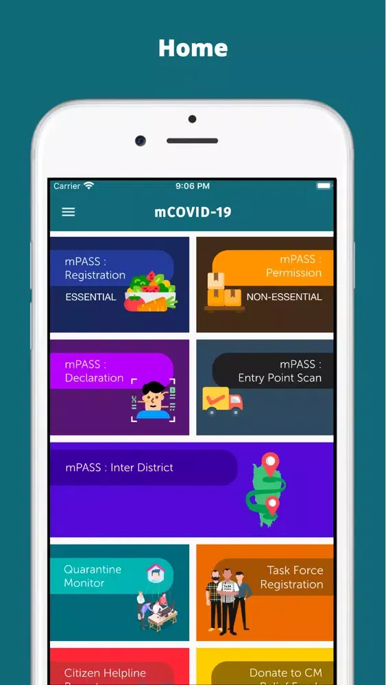 Zrzuty ekranu mCOVID-19