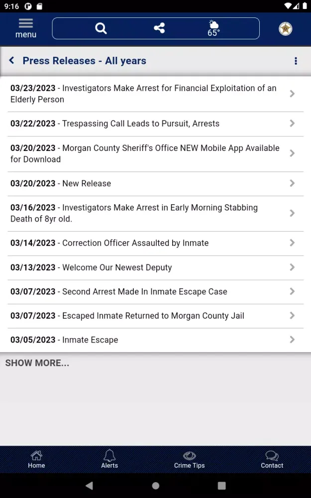 Morgan County AL Sheriff Screenshots