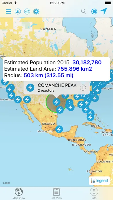 Capturas de tela do Hazards and Population Mapper