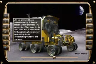 Tangkapan skrin NASA Lunar Electric Rover Simulator