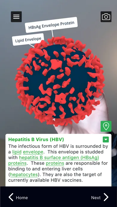 Capturas de tela do PathogenAR