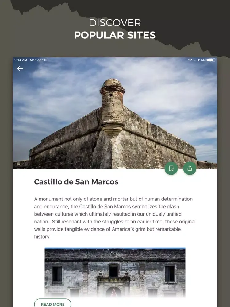 ภาพหน้าจอของ NPS Castillo de San Marcos iPad 