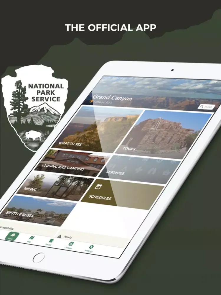 Ảnh chụp màn hình của NPS Grand Canyon iPad 