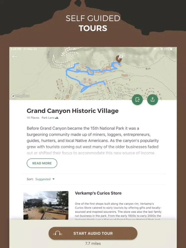 Ảnh chụp màn hình của NPS Grand Canyon iPad 