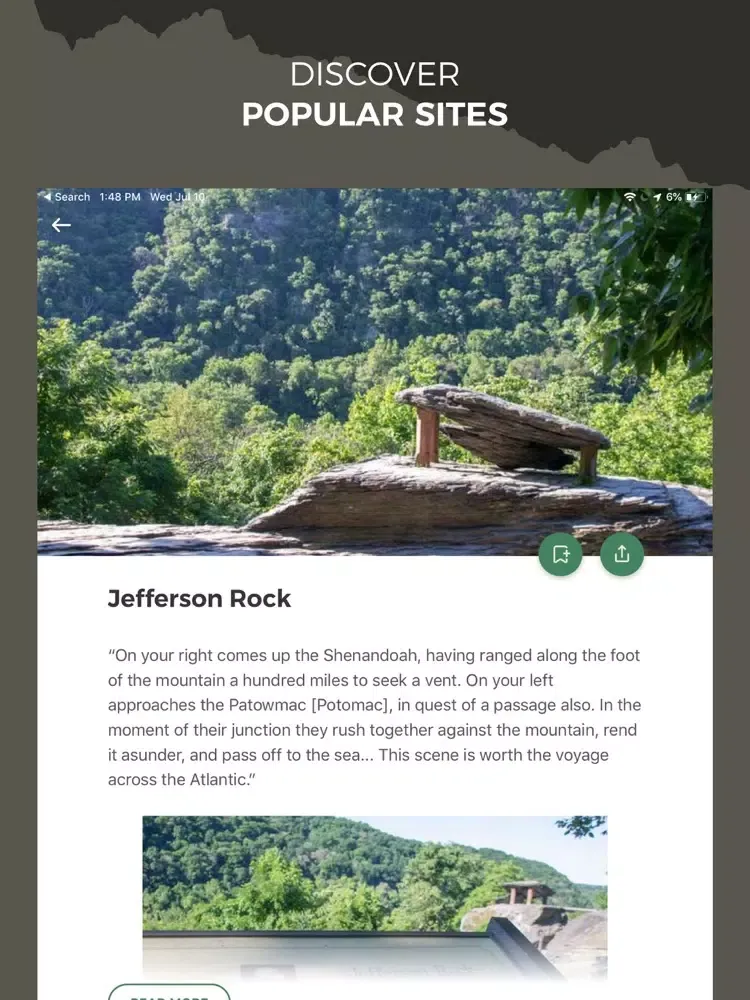 NPS Harpers Ferry iPad  スクリーンショット