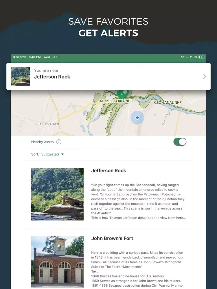 NPS Harpers Ferry iPad  スクリーンショット