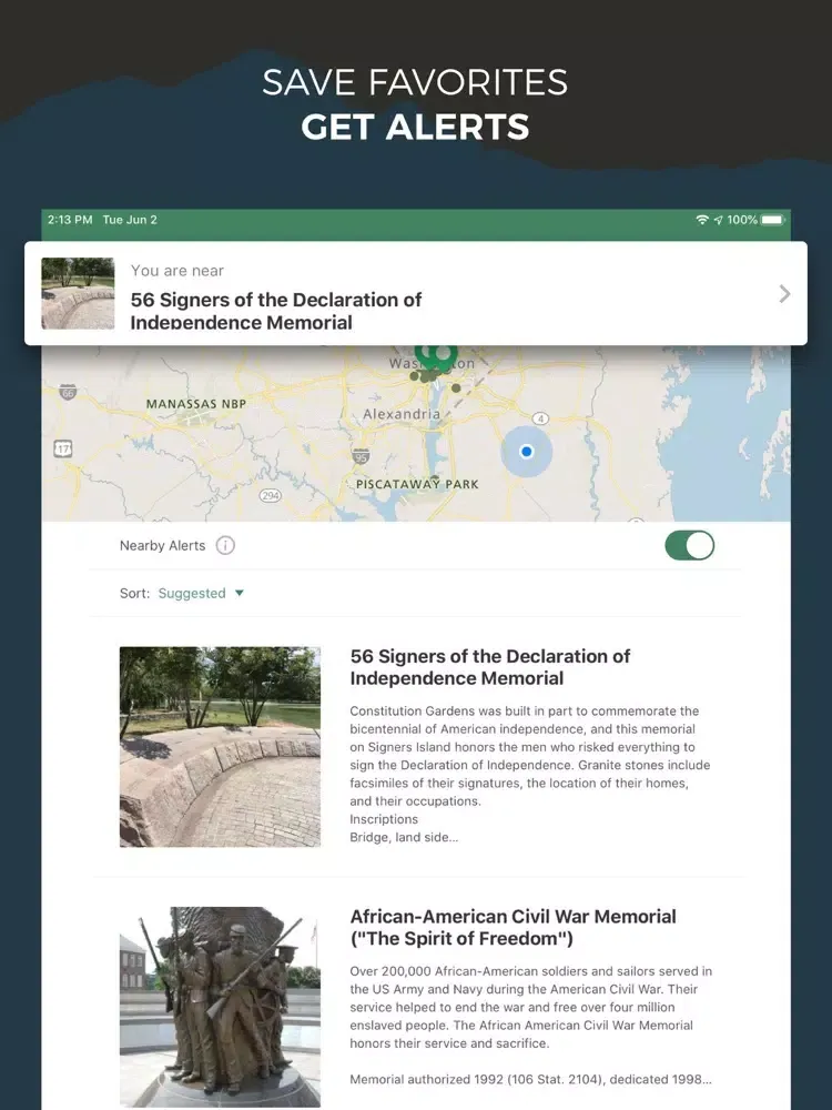 DC Area National Parks iPad  Ekran Görüntüleri