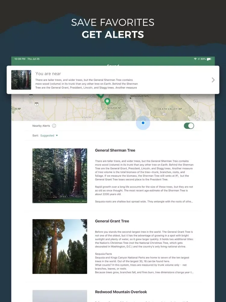 NPS Sequoia & Kings Canyon iPad 应用截图
