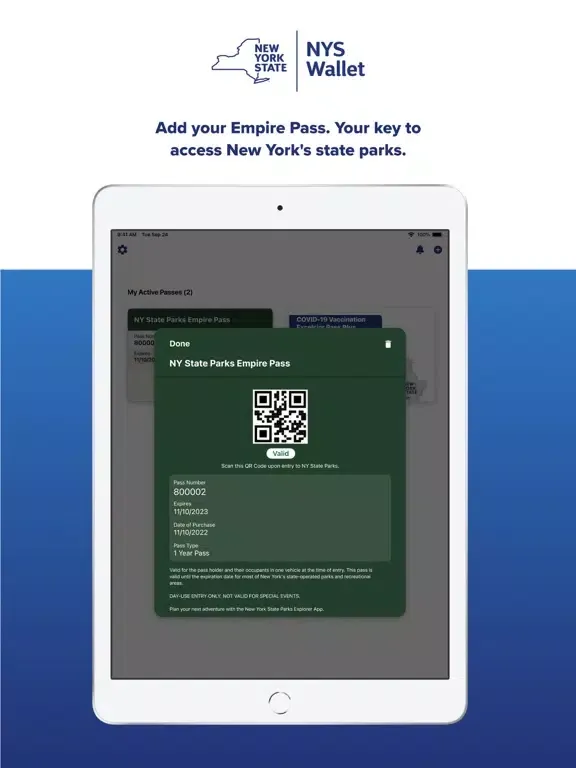 Capturas de pantalla de NYS Wallet iPad 