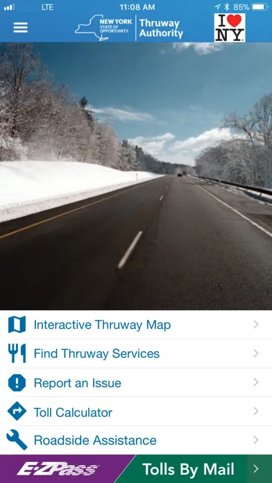 Ảnh chụp màn hình của NYS Thruway Authority