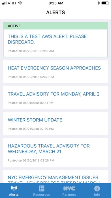 NYC Advance Warning System Screenshots