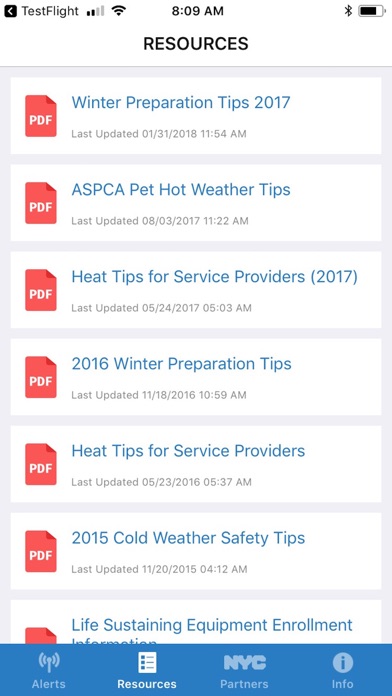 NYC Advance Warning System Screenshots