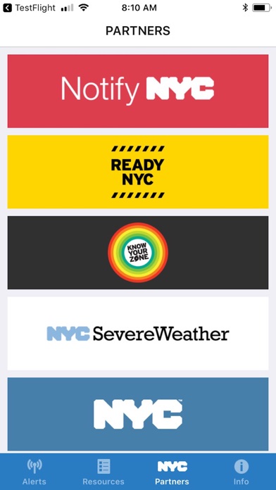 NYC Advance Warning System Screenshots