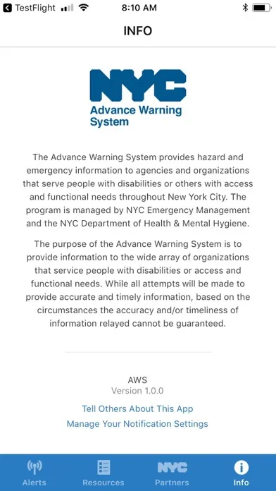 NYC Advance Warning System应用截图