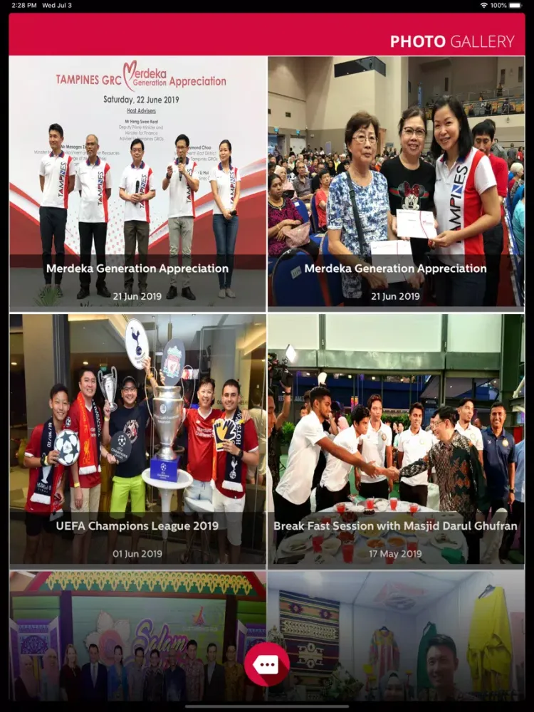 Capturas de tela do Our Tampines Hub iPad 