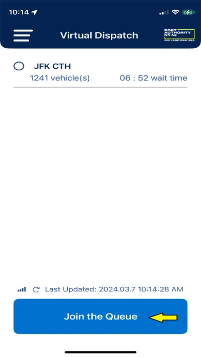 PANYNJ Virtual Taxi Dispatch Screenshots