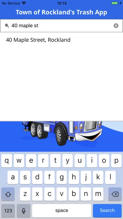 Town of Rockland's Trash App Screenshots