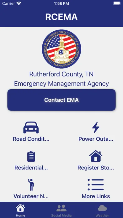 Ảnh chụp màn hình của Rutherford County EMA