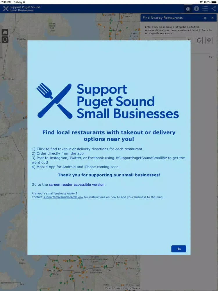 Support Puget Sound Small Biz iPad  Screenshots