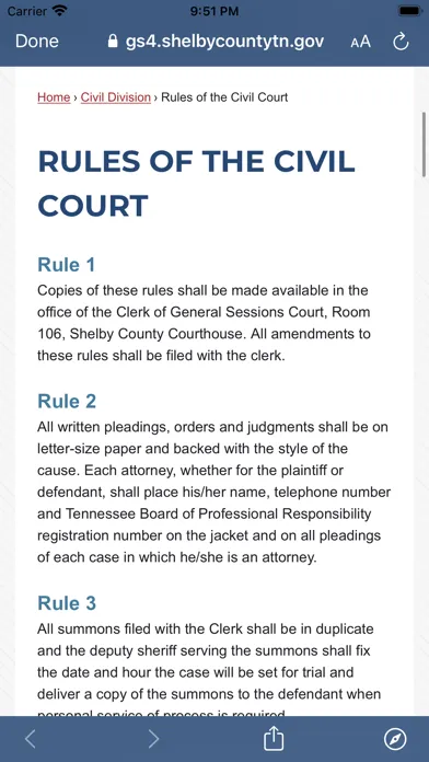 GS Court Clerk’s Office 스크린샷