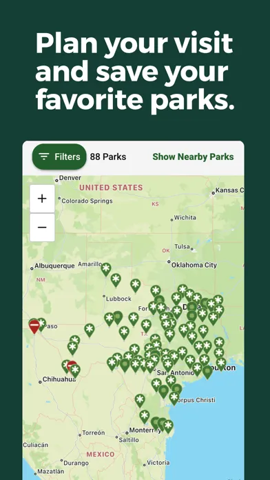 Captures d'écran de Texas State Parks Guide