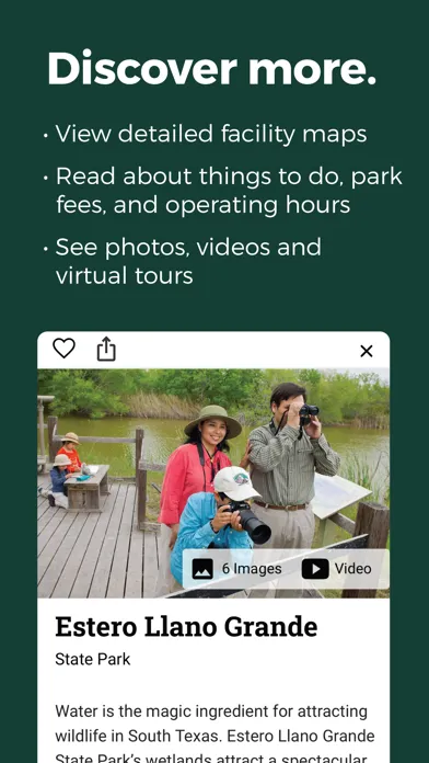 Captures d'écran de Texas State Parks Guide